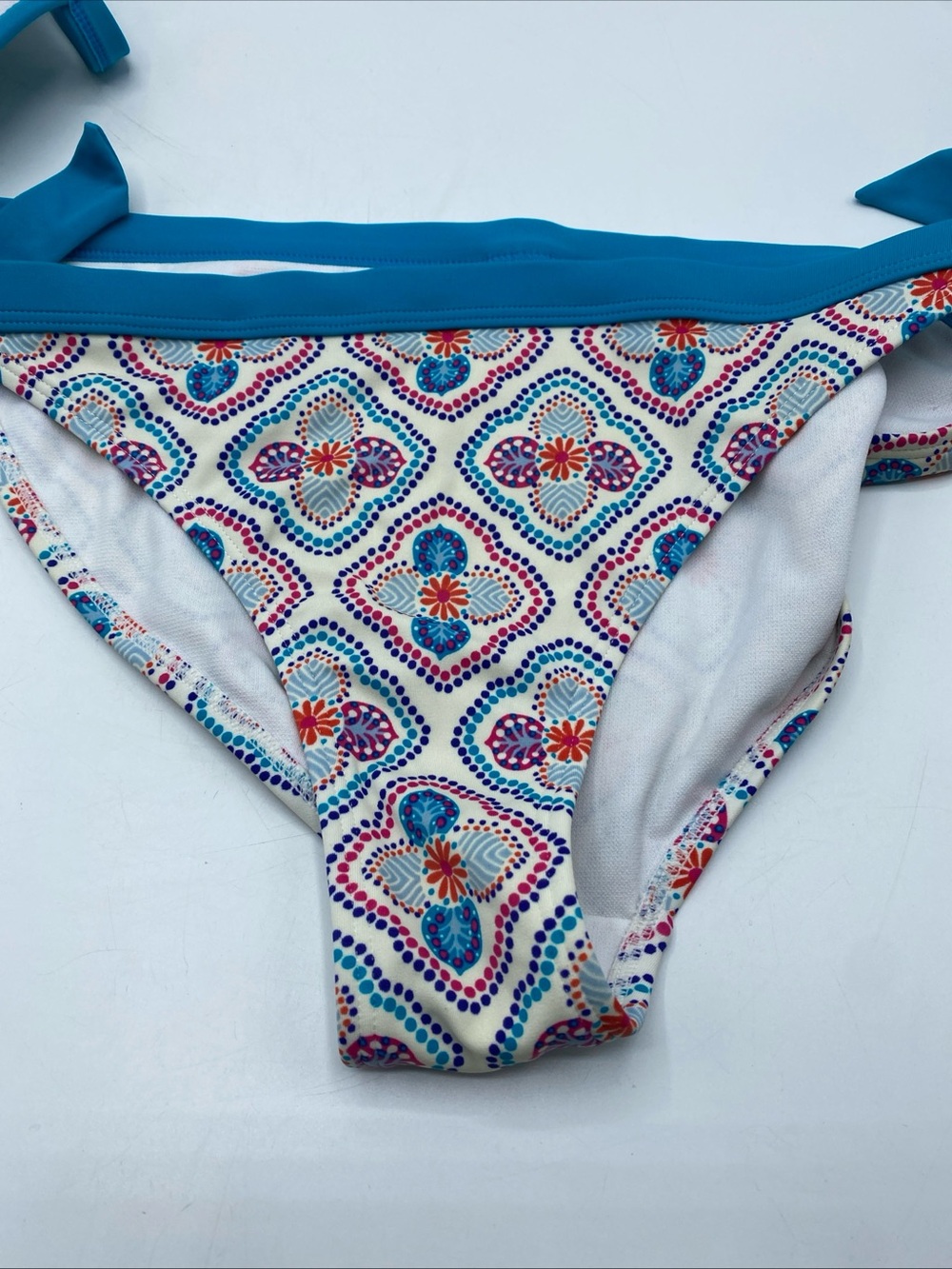Boden Tankini Swimsuit Swim Holiday Tile Ivory Underwire 34D Bottoms 10 Summer - Picture 5 of 6